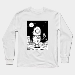 Space Cup Cake Bot Long Sleeve T-Shirt